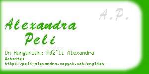 alexandra peli business card